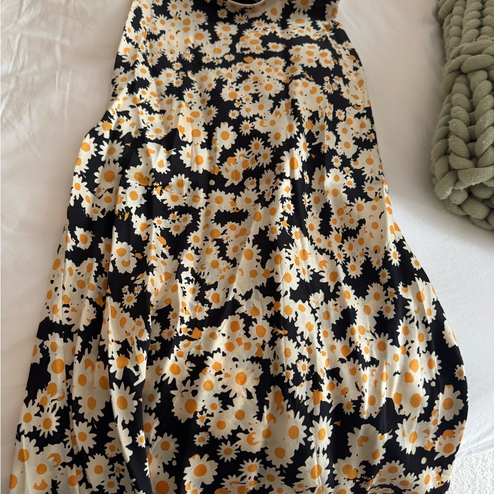 Floral Black and Yellow Women's Skirt